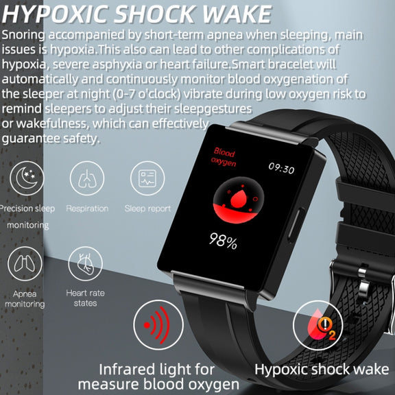 KS01 1.85-inch black Bluetooth smartwatch