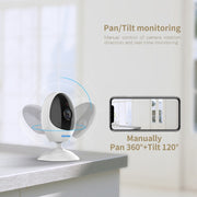 ESCAM QF006 3MP 1296P HD Indoor Wireless PTZ IP Camera IR Night Vision AI Humanoid Detection Home Security CCTV Monitor, Plug Type:AU Plug(White)