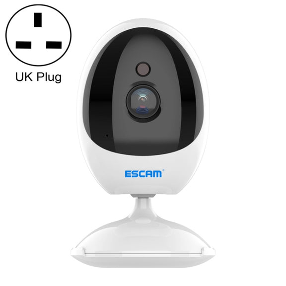 ESCAM QF006 3MP 1296P HD Indoor Wireless PTZ IP Camera IR Night Vision AI Humanoid Detection Home Security CCTV Monitor, Plug Type:UK Plug(White)