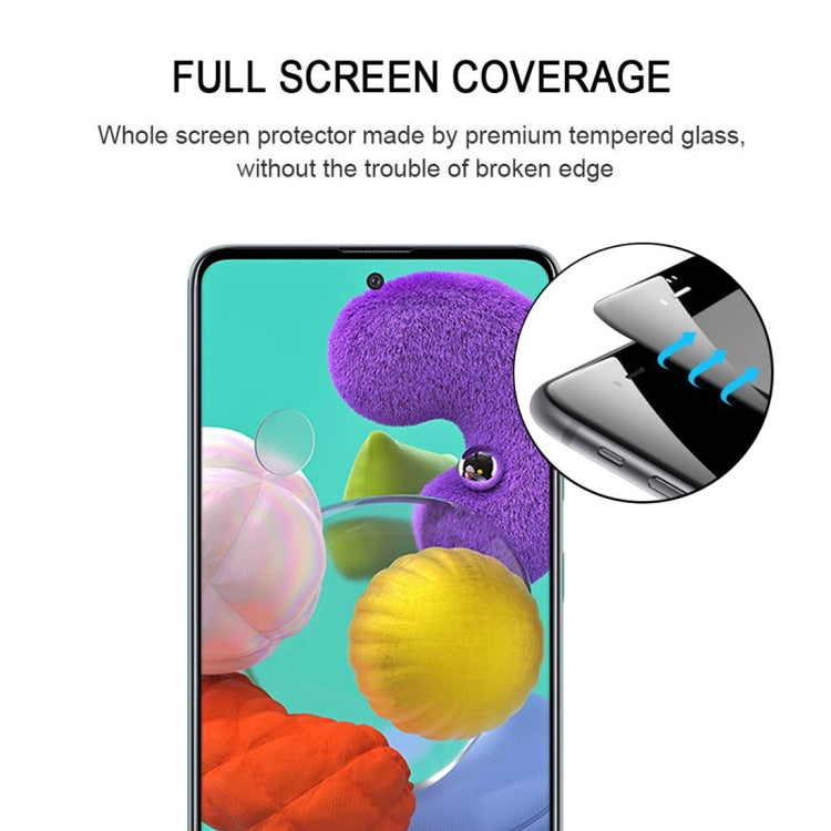 For Galaxy A51 9H Surface Hardness 2.5D Full Glue Full Screen Tempered Glass Film