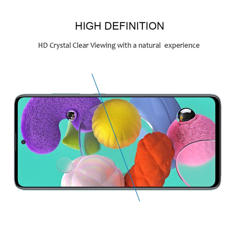 For Galaxy A51 9H Surface Hardness 2.5D Full Glue Full Screen Tempered Glass Film
