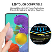 For Galaxy A51 9H Surface Hardness 2.5D Full Glue Full Screen Tempered Glass Film
