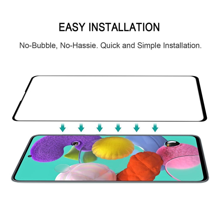 For Galaxy A51 9H Surface Hardness 2.5D Full Glue Full Screen Tempered Glass Film