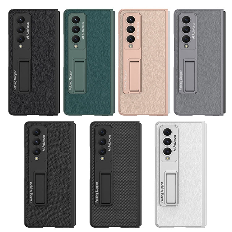 For Samsung Galaxy Z Fold4 GKK Ultra-thin Plain Leather Full Phone Case with Stand(Cross Texture) - free shipping - PMC TechLife - Order now!