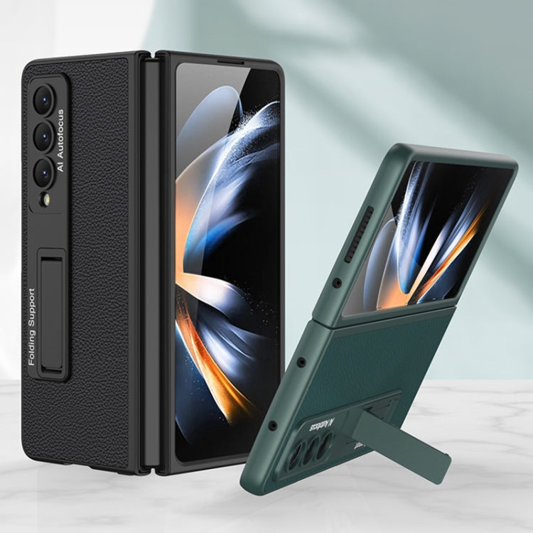 For Samsung Galaxy Z Fold4 GKK Ultra-thin Plain Leather Full Phone Case with Stand(Cross Texture) - free shipping - PMC TechLife - Order now!