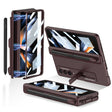 For Samsung Galaxy Z Fold4 GKK Magnetic Hinge Flip Phone Case with Holder & Pen Slot(Wine Red) - Galaxy Z Fold4 5G Cases by GKK | Online Shopping South Africa | PMC TechLife | Buy Now Pay Later Mobicred