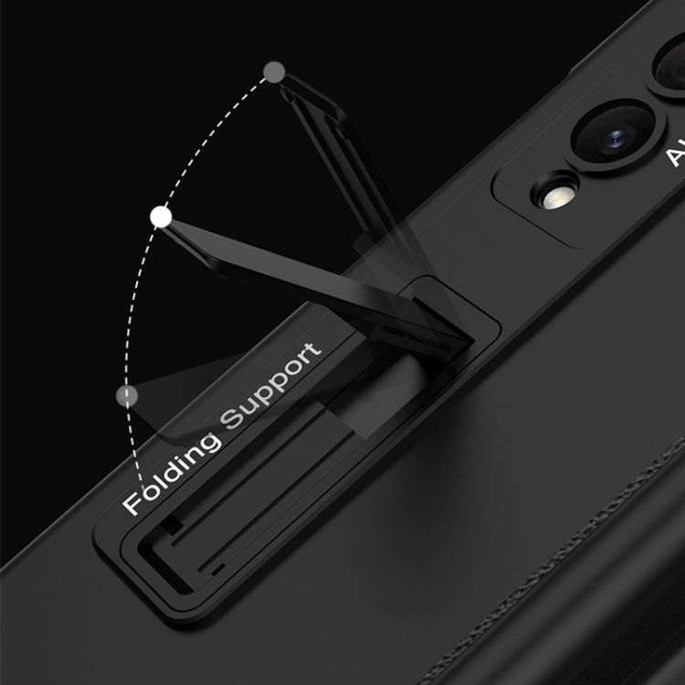 For Samsung Galaxy Z Fold4 GKK Magnetic Hinge Flip Phone Case with Pen Holder & Holder(Champagne Gold) - free shipping - PMC TechLife - Order now!