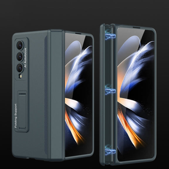 For Samsung Galaxy Z Fold4 GKK Magnetic Hinged Folding Full Phone Case(Deep Sea Green)