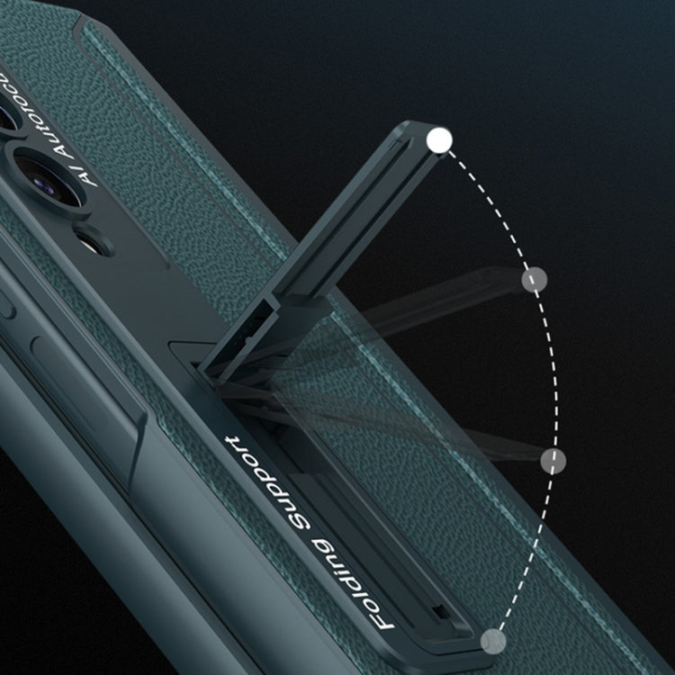 For Samsung Galaxy Z Fold4 GKK Integrated Magnetic Flip Plain Leather Phone Case with Pen Box(Black) - free shipping - PMC TechLife - Order now!