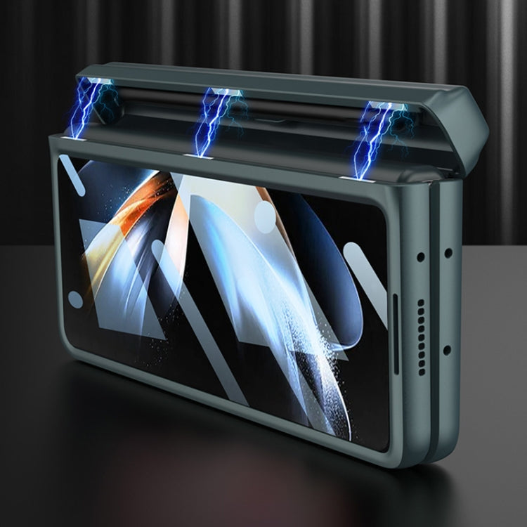 For Samsung Galaxy Z Fold4 GKK Integrated Magnetic Flip Plain Leather Phone Case with Pen Box(Black) - free shipping - PMC TechLife - Order now!