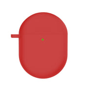 For Redmi Buds4 Silicone Earphone Protective Case with D Carabiner(Red)
