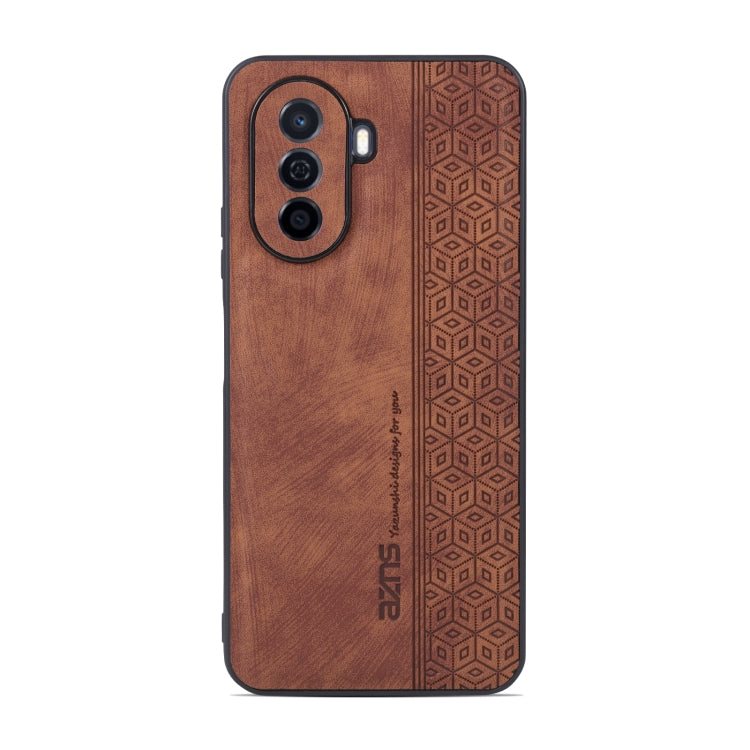 For Huawei Enjoy 50 / nova Y70 AZNS 3D Embossed Skin Feel Phone Case(Brown) - Huawei Cases by AZNS | Online Shopping South Africa | PMC TechLife | Buy Now Pay Later Mobicred