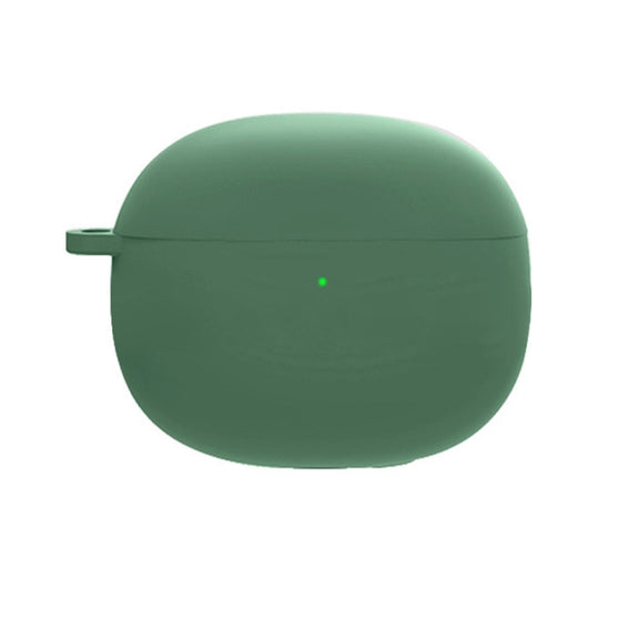 For Redmi Buds4 Pro Silicone Earphone Protective Case with D Carabiner(Deep Green)
