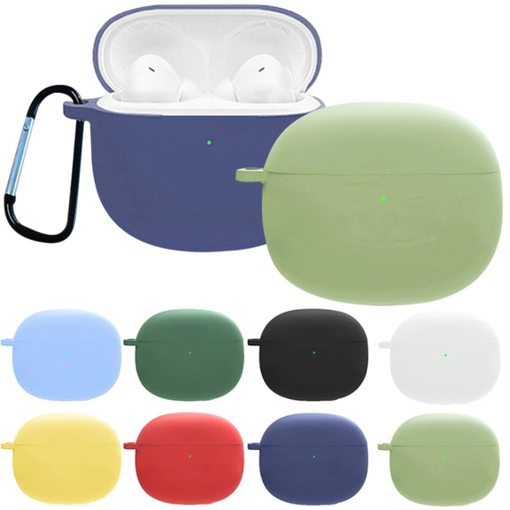 For Redmi Buds4 Pro Silicone Earphone Protective Case with D Carabiner(Yellow)