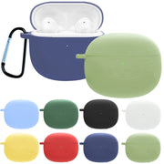 For Redmi Buds4 Pro Silicone Earphone Protective Case with D Carabiner(Dark Blue)