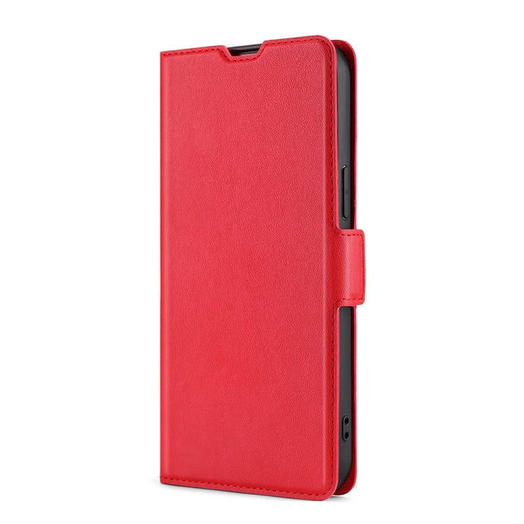 For vivo Y35 4G / Y22 / Y22s Ultra-thin Voltage Side Buckle Leather Phone Case(Red)