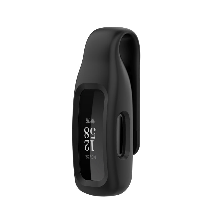 For Fitbit Inspire 3 Steel Sheet Silicone Protective Clip Case Cover(Black) - Watch Cases by PMC TechLife | Online Shopping South Africa | PMC TechLife | Buy Now Pay Later Mobicred