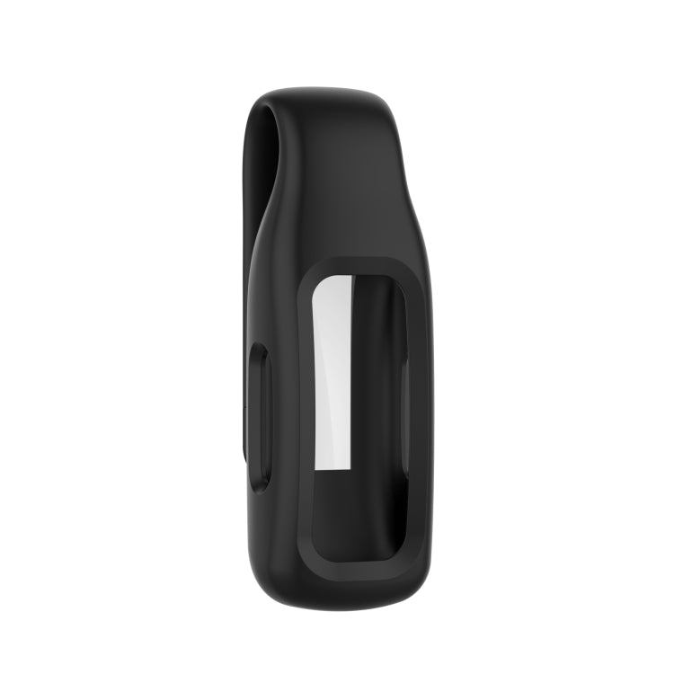 For Fitbit Inspire 3 Steel Sheet Silicone Protective Clip Case Cover(Black) - Watch Cases by PMC Jewellery | Online Shopping South Africa | PMC Jewellery | Buy Now Pay Later Mobicred