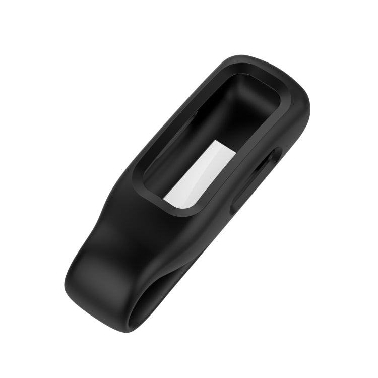 For Fitbit Inspire 3 Steel Sheet Silicone Protective Clip Case Cover(Black) - Watch Cases by PMC TechLife | Online Shopping South Africa | PMC TechLife | Buy Now Pay Later Mobicred