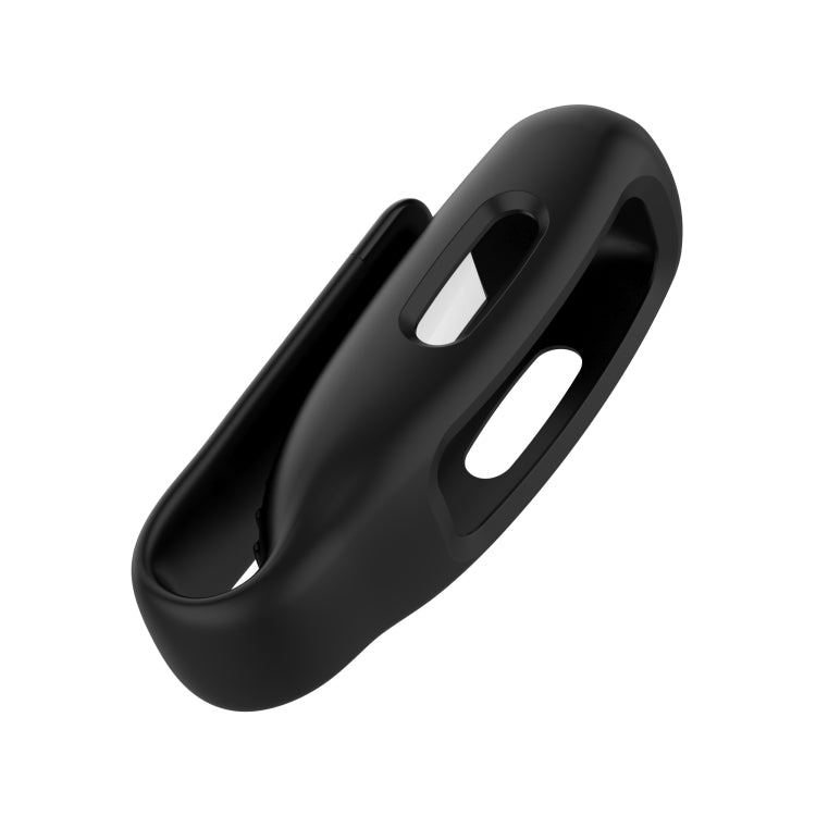 For Fitbit Inspire 3 Steel Sheet Silicone Protective Clip Case Cover(Black) - Watch Cases by PMC Jewellery | Online Shopping South Africa | PMC Jewellery | Buy Now Pay Later Mobicred