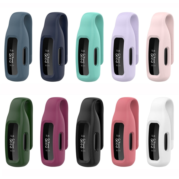 For Fitbit Inspire 3 Steel Sheet Silicone Protective Clip Case Cover(Black) - Watch Cases by PMC Jewellery | Online Shopping South Africa | PMC Jewellery | Buy Now Pay Later Mobicred