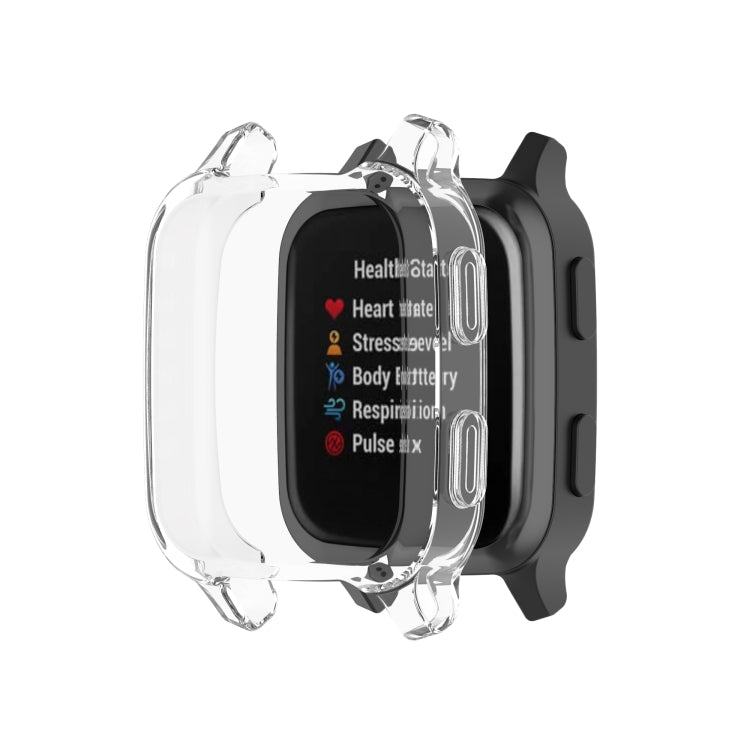 Compatible with Garmin Venu Sq 2 Full Coverage TPU Electroplating Watch Case(Transparent) - Watch Cases by PMC TechLife | Online Shopping South Africa | PMC TechLife | Buy Now Pay Later Mobicred