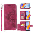 For Xiaomi Redmi Note 11 Pro Skin-feel Flowers Embossed Wallet Leather Phone Case(Wine Red) - free shipping - PMC TechLife - Order now!