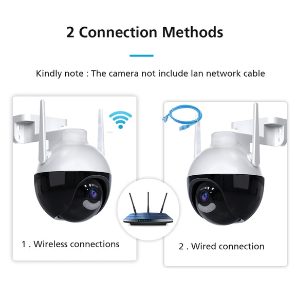 A18 4MP HD Wireless WiFi Smart Surveillance Camera, Specification:EU Plug