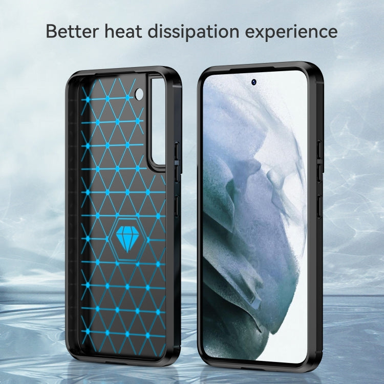 For Samsung Galaxy S23+ 5G Brushed Texture Carbon Fiber TPU Phone Case(Black)