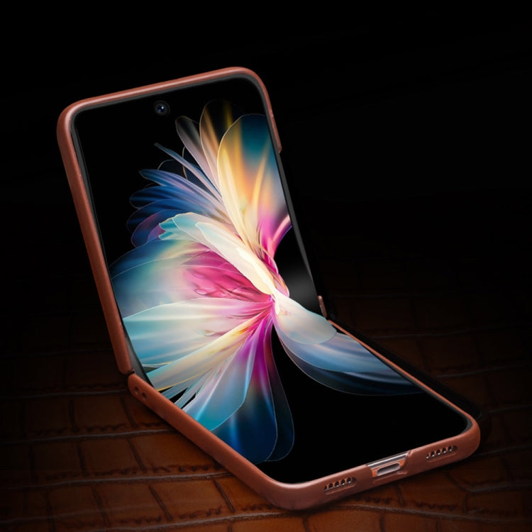 For Huawei P50 Pocket QIALINO Crocodile Pattern Genuine Leather Phone Case(Black) - free shipping - PMC TechLife - Order now!