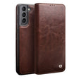 For Samsung Galaxy S21 5G QIALINO Genuine Leather Phone Case(Brown) - Galaxy S21 5G Cases by QIALINO | Online Shopping South Africa | PMC TechLife | Buy Now Pay Later Mobicred