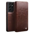 For Samsung Galaxy S21 Ultra 5G QIALINO Genuine Leather Phone Case(Brown) - Galaxy S21 Ultra 5G Cases by QIALINO | Online Shopping South Africa | PMC TechLife | Buy Now Pay Later Mobicred