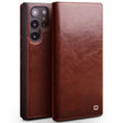 For Samsung Galaxy S22 Ultra 5G QIALINO Genuine Leather Phone Case(Brown) - Galaxy S22+ 5G Cases by QIALINO | Online Shopping South Africa | PMC TechLife | Buy Now Pay Later Mobicred