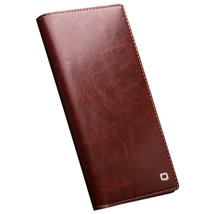 For Samsung Galaxy S22 Ultra 5G QIALINO Genuine Leather Phone Case(Brown) - Galaxy S22+ 5G Cases by QIALINO | Online Shopping South Africa | PMC TechLife | Buy Now Pay Later Mobicred