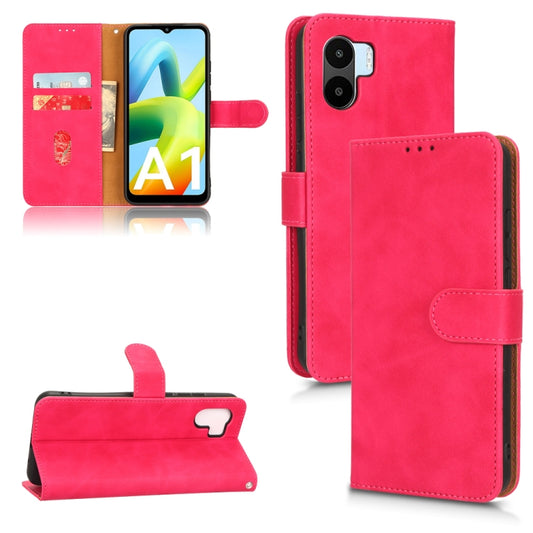 For Xiaomi Redmi A1 4G Skin Feel Magnetic Flip Leather Phone Case(Rose Red) - free shipping - PMC Jewellery - Order now!