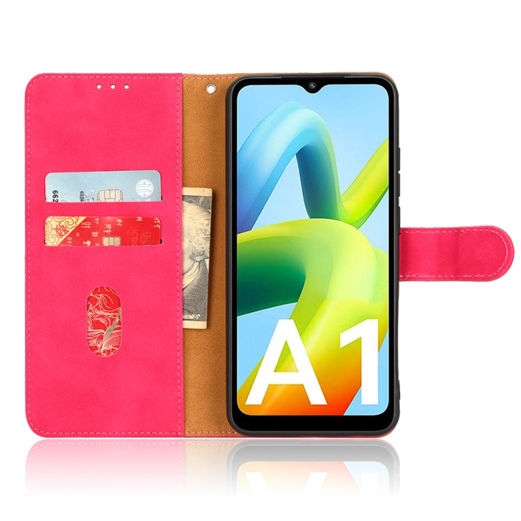 For Xiaomi Redmi A1 4G Skin Feel Magnetic Flip Leather Phone Case(Rose Red) - free shipping - PMC Jewellery - Order now!