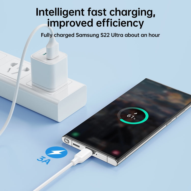 JOYROOM S-UC027A9 3A USB to USB-C/Type-C Fast Charging Data Cable, Length:1m(Black) - free shipping - PMC TechLife - Order now!