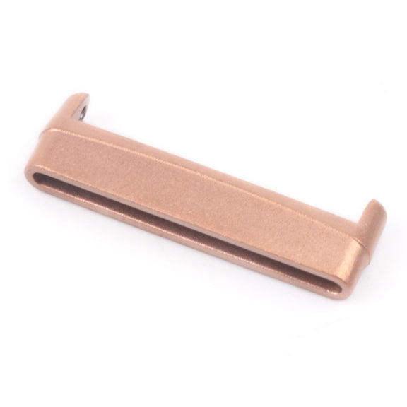For Fitbit Versa 4 / Sense 2 1 Pair Universal Metal Watch Band Connectors(Rose Gold)