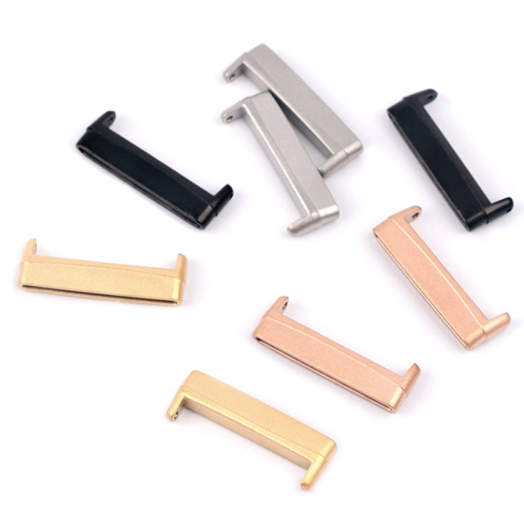 For Fitbit Versa 4 / Sense 2 1 Pair Universal Metal Watch Band Connectors(Black) -  by PMC TechLife | Online Shopping South Africa | PMC TechLife