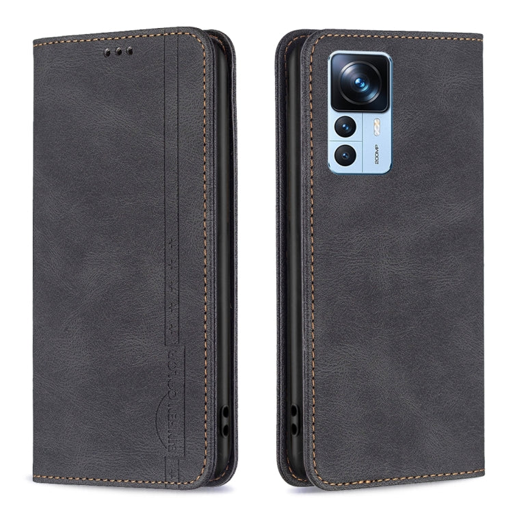 For Xiaomi 12T / 12T Pro / Redmi K50 Ultra Magnetic RFID Blocking Anti-Theft Leather Phone Case(Black) - free shipping - PMC TechLife - Order now!
