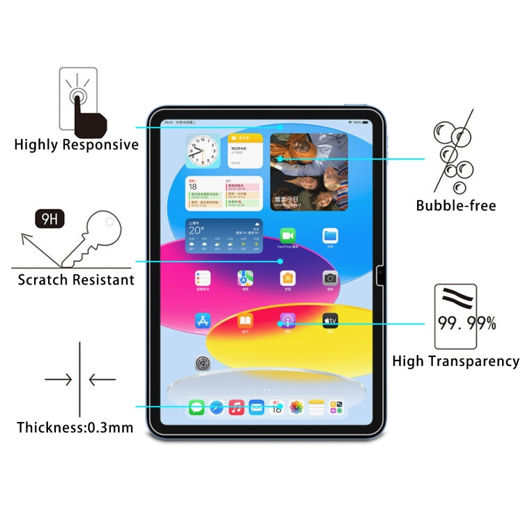 For iPad 2025 / 2022 25pcs 0.26mm 9H 2.5D Explosion-proof Tempered Glass Film