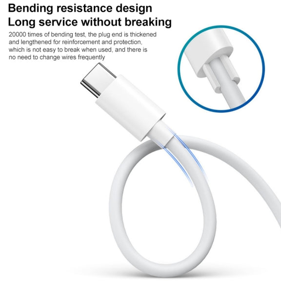 For Huawei MateBook Laptop Fast Charging Cable 65W Dual Type-C Interface Charging Data Cable Length:1.5m