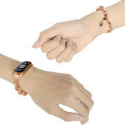 For Xiaomi Mi Band 5 / 6 Corrugated Twist Chain Metal Watch Band(Rose Gold)