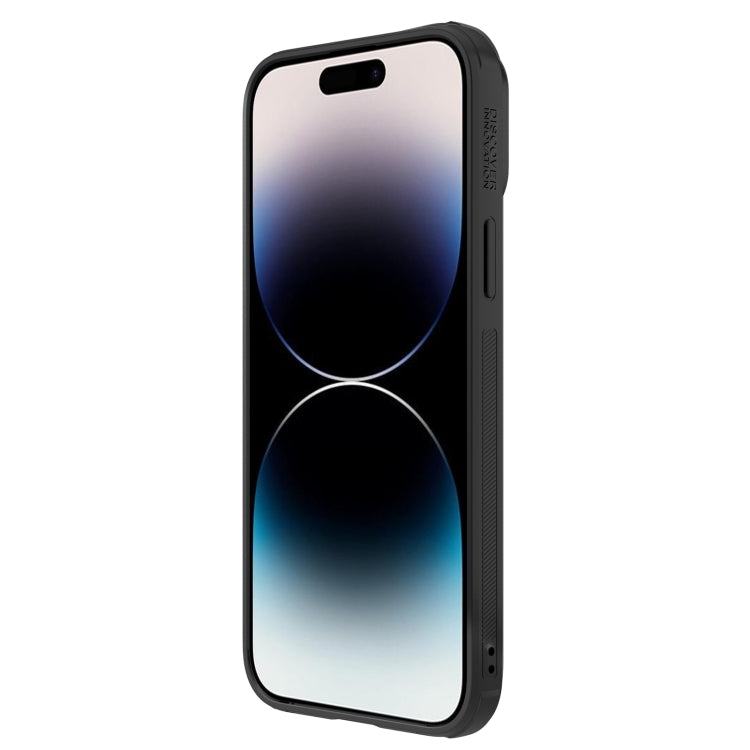 For iPhone 14 Pro NILLKIN Synthetic Fiber Camshield Magnetic Phone Case(Black) - free shipping - PMC TechLife - Order now!