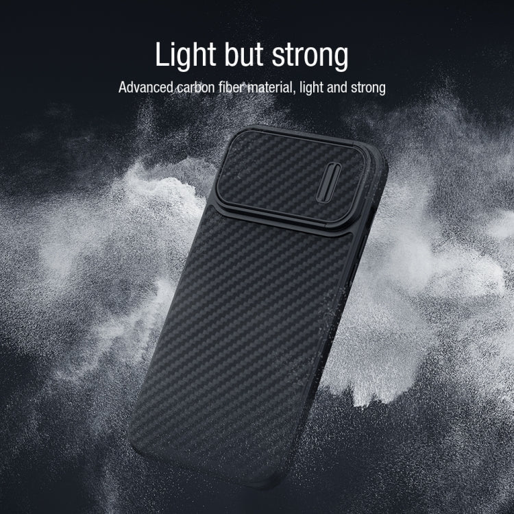 For iPhone 14 Pro NILLKIN Synthetic Fiber Camshield Magnetic Phone Case(Black) - free shipping - PMC TechLife - Order now!