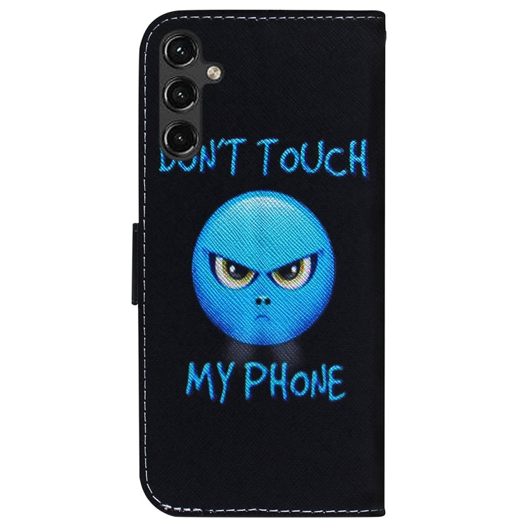 For Samsung Galaxy A14 5G Coloured Drawing Horizontal Flip Leather Phone Case(Anger) - free shipping - PMC TechLife - Order now!