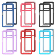 For Xiaomi Poco X4 Pro 5G Starry Sky Solid Color Shockproof TPU Clear PC Phone Case(Frosted Pink)