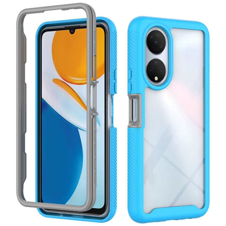 For Honor X7 Starry Sky Solid Color Shockproof TPU Clear PC Phone Case(Sky Blue) - free shipping - PMC TechLife - Order now!