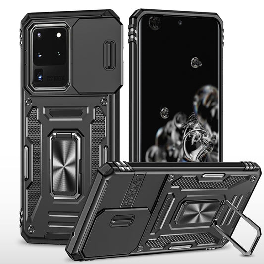 For Samsung Galaxy S20 Ultra Armor PC + TPU Camera Shield Phone Case(Black) - Galaxy Phone Cases by PMC Jewellery | Online Shopping South Africa | PMC Jewellery | Buy Now Pay Later Mobicred