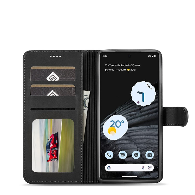 For Google Pixel 7 LC.IMEEKE Calf Texture Horizontal Flip Leather Case(Black) - free shipping - PMC Jewellery - Order now!